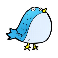 comic cartoon fat bird N2
