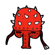 comic cartoon spiked helmet N2