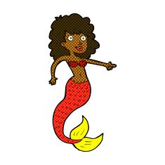 comic cartoon mermaid N12