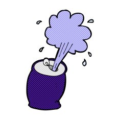comic cartoon fizzing soda can N6
