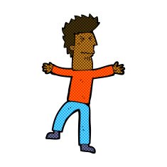 comic cartoon stressed man N11