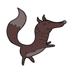 comic cartoon happy wolf N5