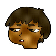 comic cartoon annoyed boy N6