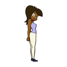 comic cartoon pretty woman N49