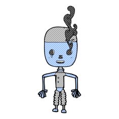 comic cartoon robot N34