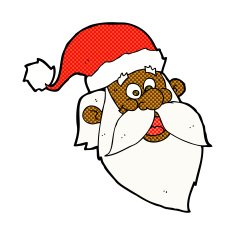comic cartoon jolly santa claus face N2