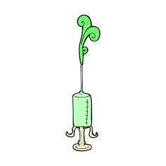 comic cartoon old needle N2