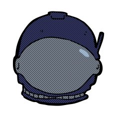 comic cartoon astronaut face