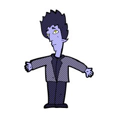 comic cartoon vampire man N23
