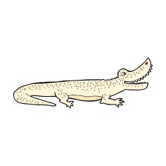 comic cartoon happy crocodile N2