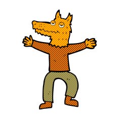 comic cartoon fox man N9