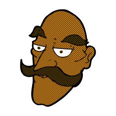 comic cartoon old man face N2