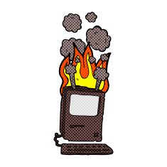comic cartoon old computer N9