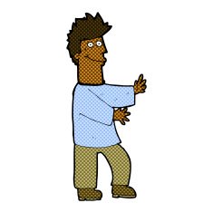 comic cartoon happy man N85