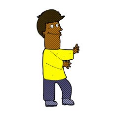 comic cartoon man gesturing N6