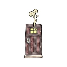comic cartoon old wood door N2