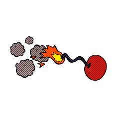 comic cartoon round bomb N2