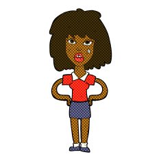 comic cartoon tough woman N2