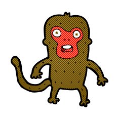 comic cartoon monkey N6