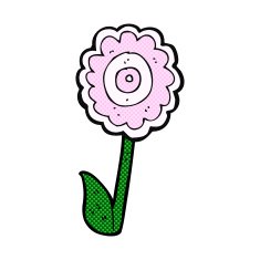 comic cartoon flower N56