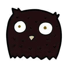 comic cartoon owl N16