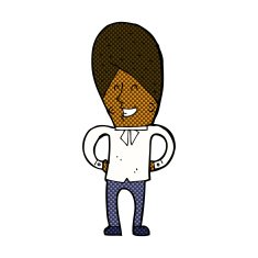 comic cartoon happy man N86