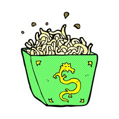 comic cartoon noodle box N8