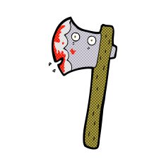 bloody comic cartoon axe