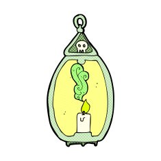 comic cartoon spooky lantern N5