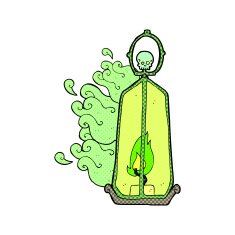 comic cartoon spooky lantern N6