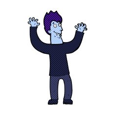 comic cartoon halloween vampire N4