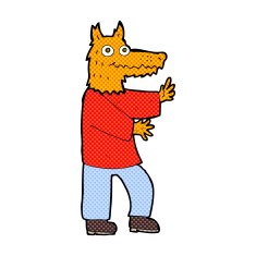 comic cartoon funny fox man