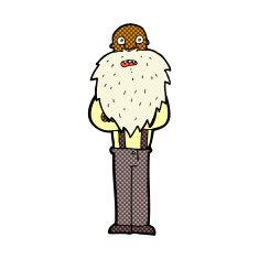 comic cartoon bearded old man N8