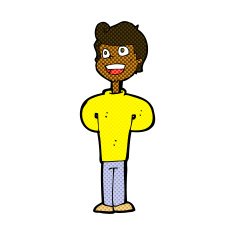 comic cartoon happy man N90
