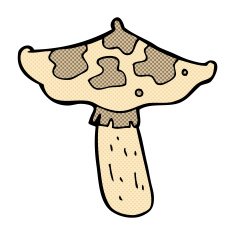 comic cartoon toadstool N14