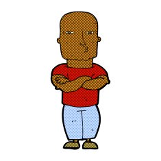 comic cartoon tough guy N2