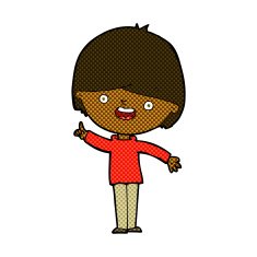 comic cartoon happy boy N46