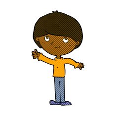 comic cartoon happy boy N47