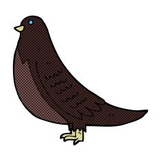 comic cartoon bird N47
