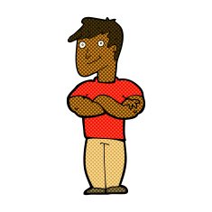 comic cartoon muscular man N2