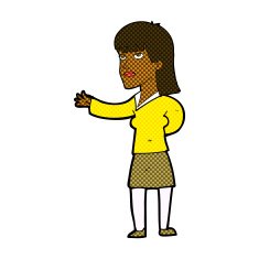 comic cartoon woman explaining N10