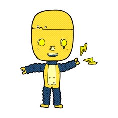 comic cartoon robot N36