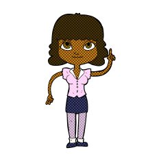 comic cartoon woman with idea N52