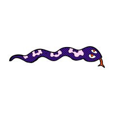 comic cartoon hissing snake N6