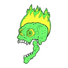 comic cartoon scary skull N5
