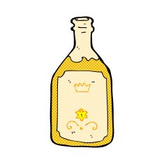 comic cartoon drinks bottle