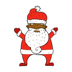 comic cartoon ugly santa claus N2