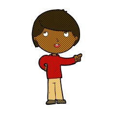 comic cartoon boy pointing N6