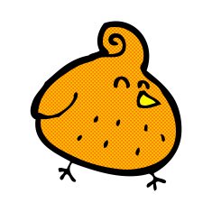 comic cartoon bird N48