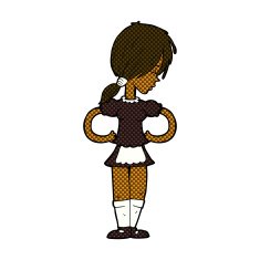 comic cartoon waitress N6